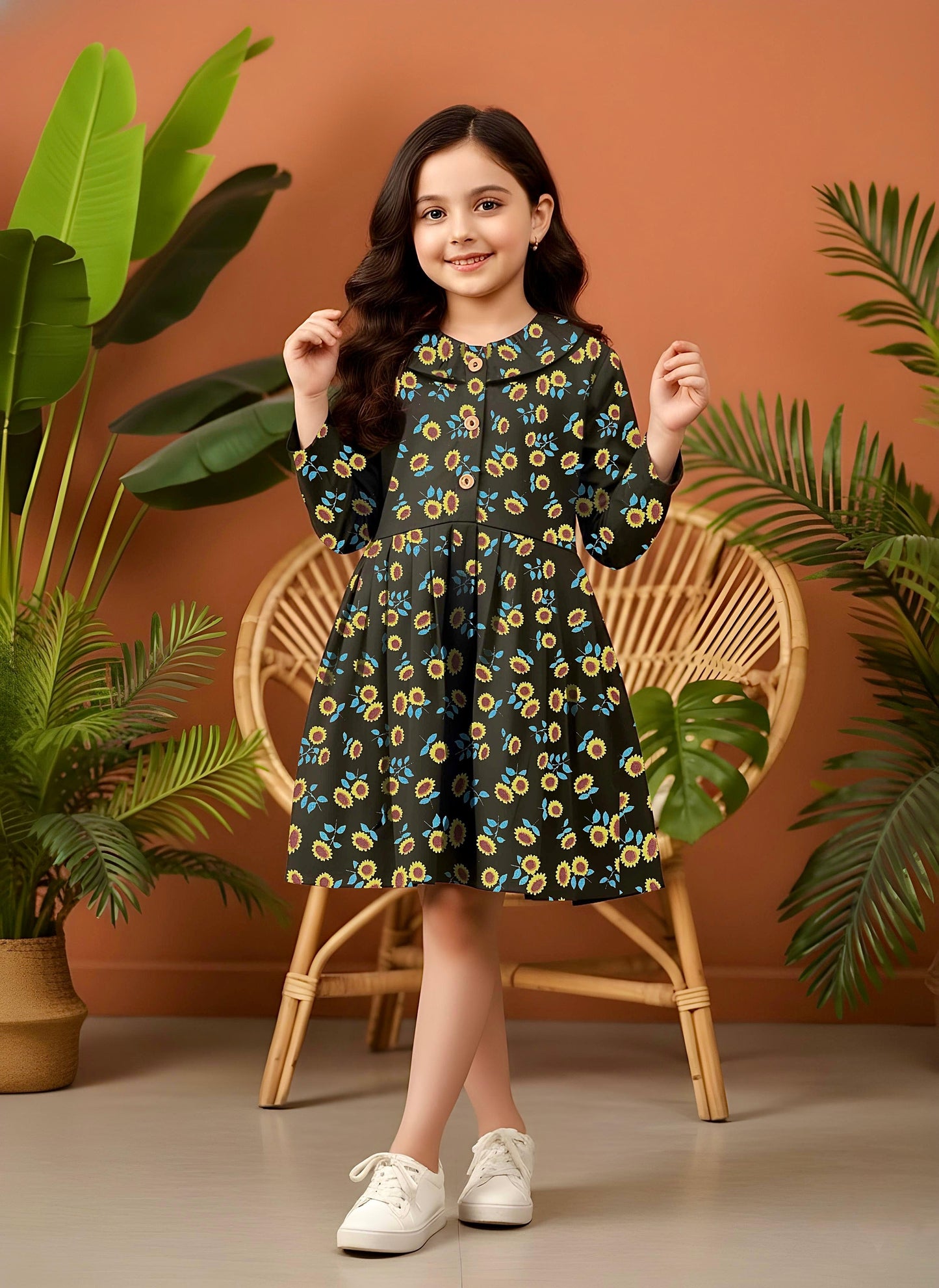 Beautiful Winter Cotton Frock KW744