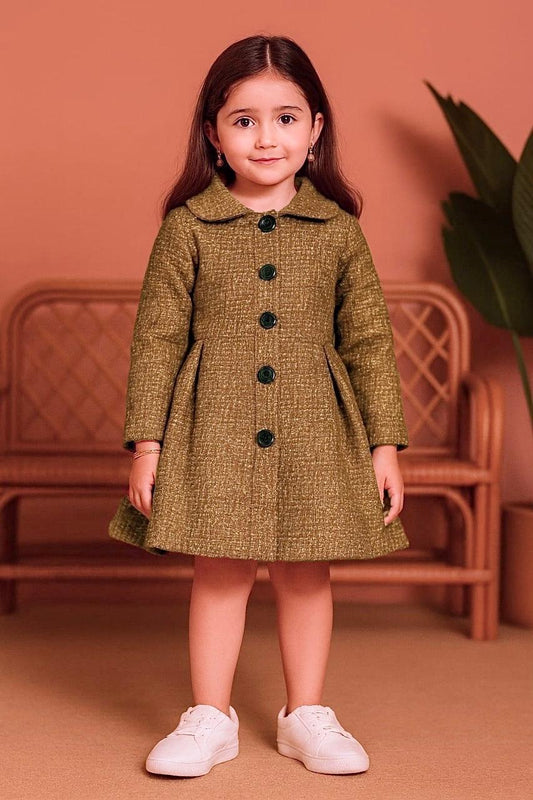 Imported Dual Coated Woolen Frock KW616