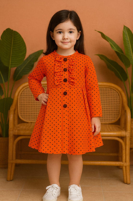 Beautiful Winter Cotton Frock For Girls KW715