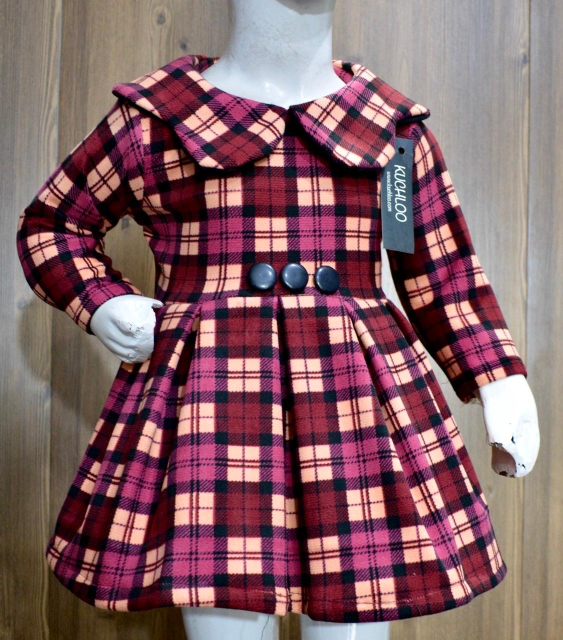 Imported Dual Coated Woolen Frock KW622