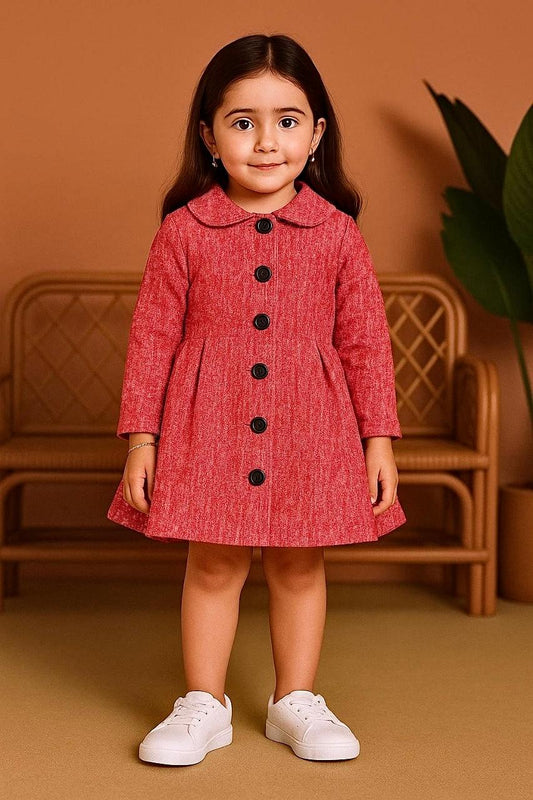 Imported Dual Coated Woolen Frock KW730