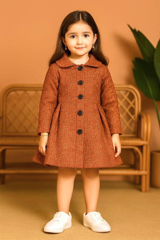 Imported Dual Coated Woolen Frock KW614