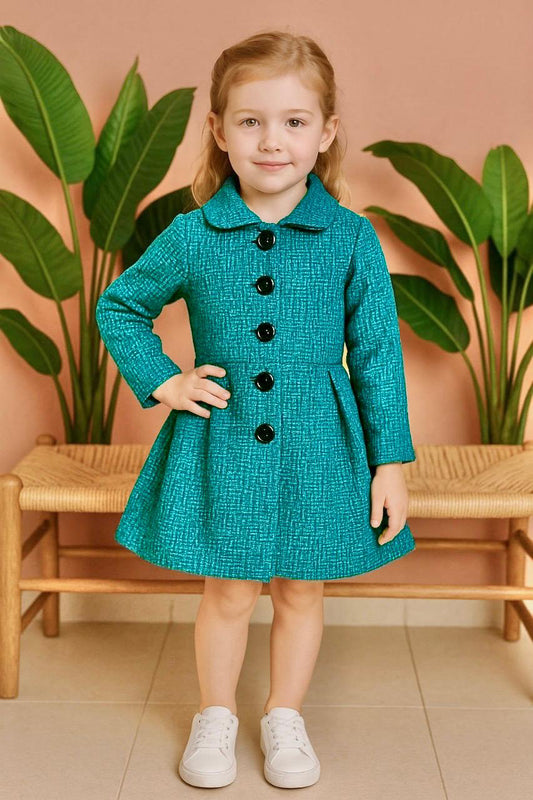 Imported Dual Coated Woolen Frock KW609