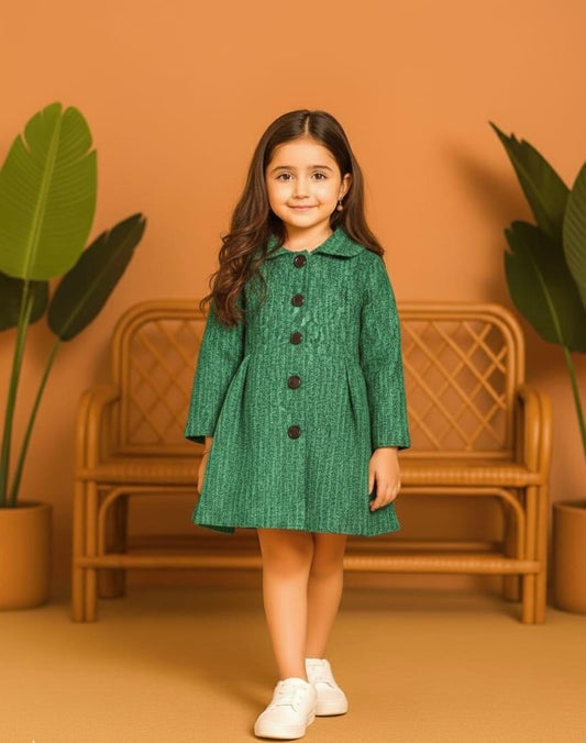 Imported Dual Coated Woolen Frock KW731