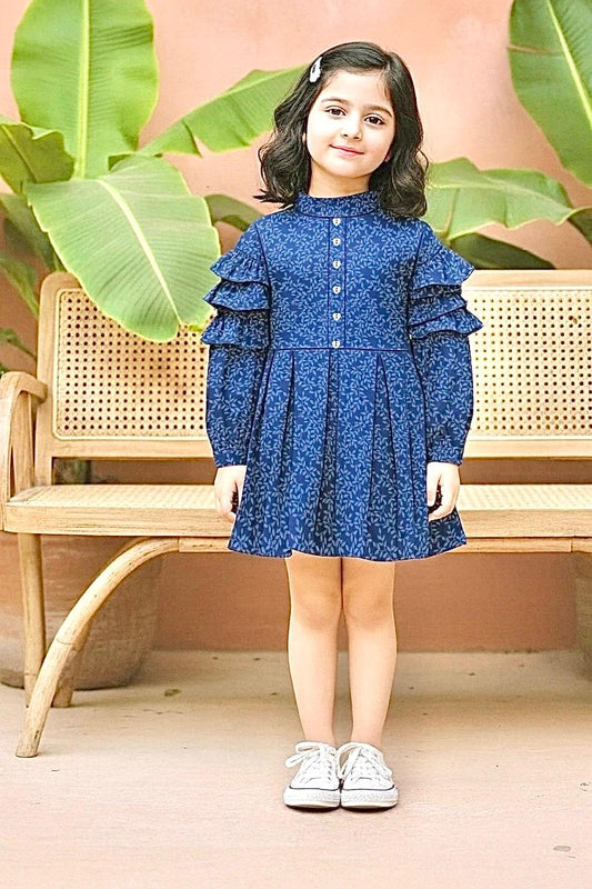 Beautiful Winter Cotton Frock For Girls KW713
