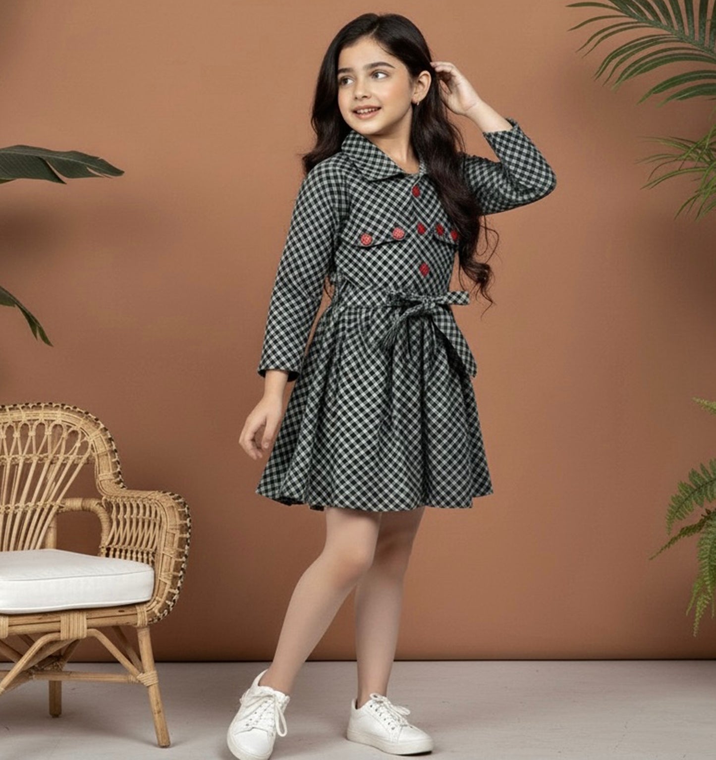 Beautiful Winter Cotton Frock For Girls KW737