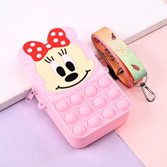 -Cartoon Shaped POP IT Shoulder Bag