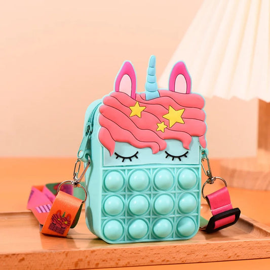 -Cartoon Shaped POP IT Shoulder Bag