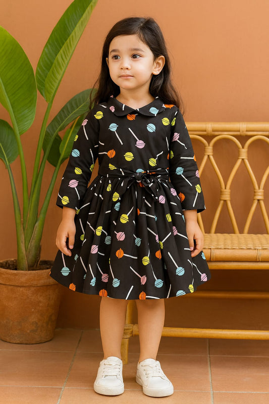 Beautiful Winter Cotton Frock For Girls KW727