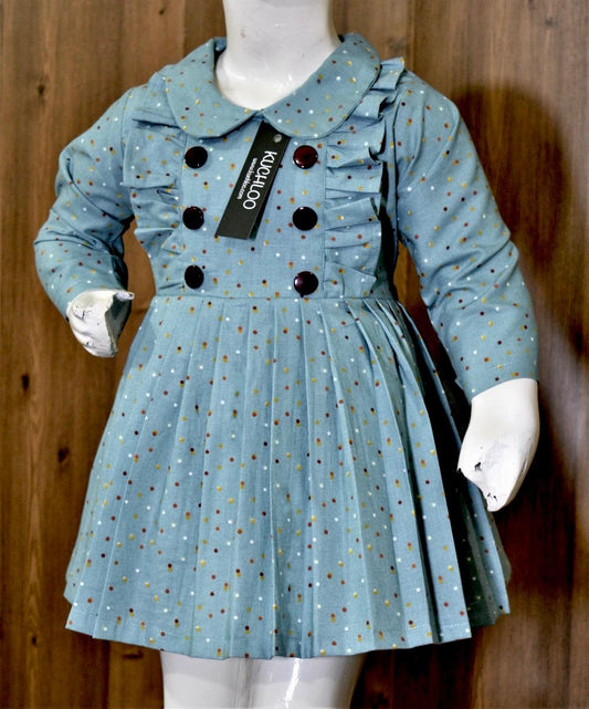 Beautiful Winter Cotton Frock For Girls KW520