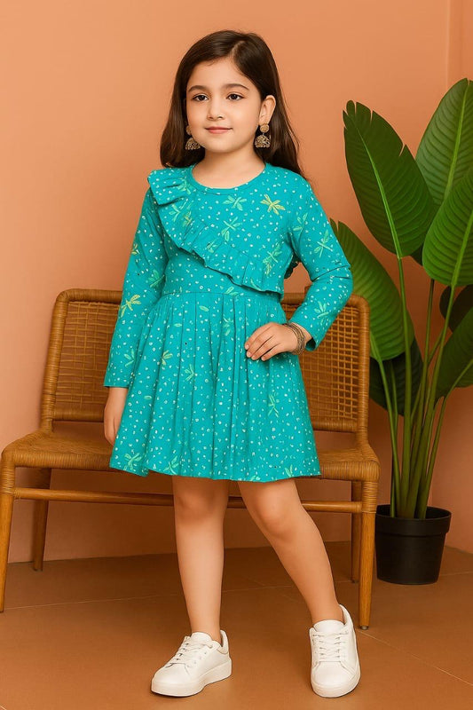 Beautiful Winter Cotton Frock For Girls KW704