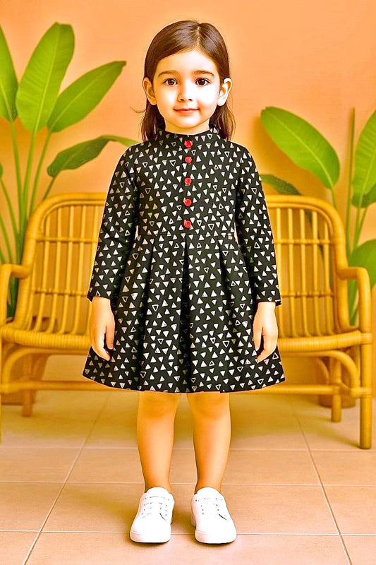 Beautiful Winter Cotton Frock For Girls KW726
