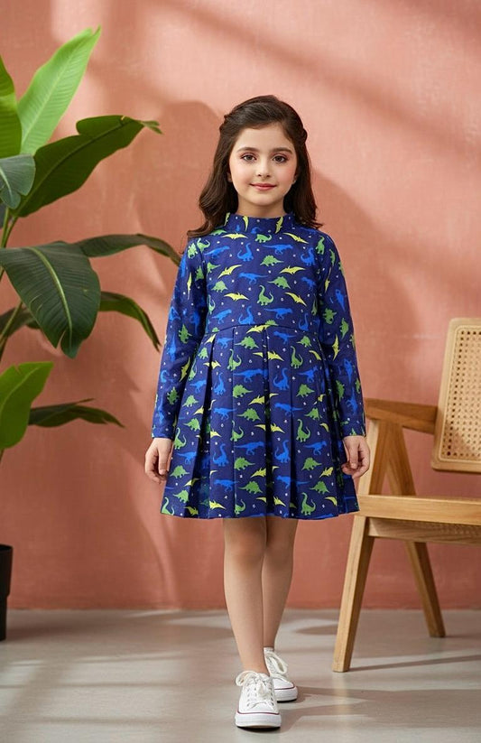 Beautiful Winter Cotton Frock For Girls KW728