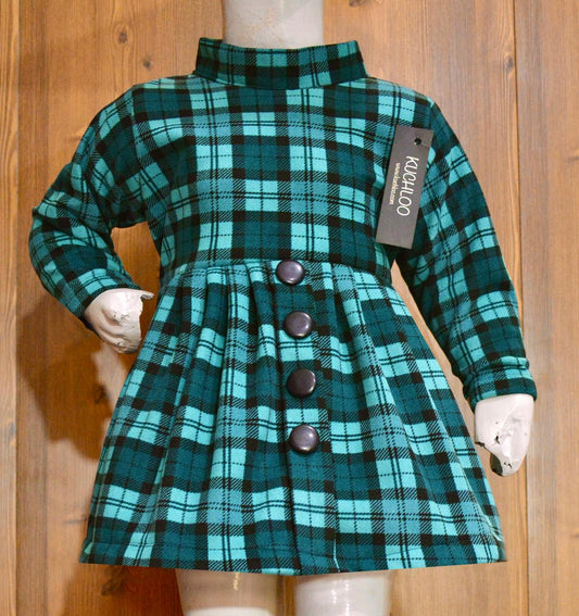 Imported Dual Coated Woolen Frock KB619