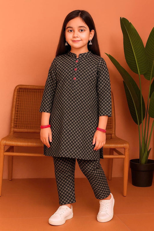 Girls Winter Cotton 2Pcs Suit KS012